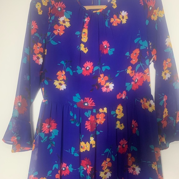 Calvin Klein Blue floral shift dress - Picture 2 of 6